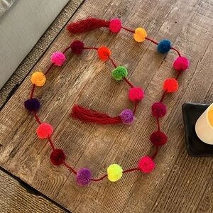 Mexico Decor Pom Pom Tassel Garland